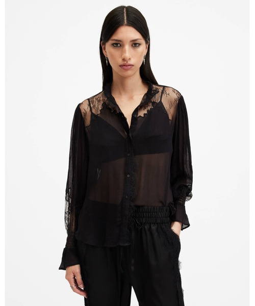ブラウス シャツ RORY RELAXED FIT LACE SHIRT | RORY リラックス フィット レース シャツ レディース