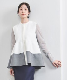 「UNITED ARROWS」 ニットベスト FREE オフホワイト レディース UNITED ARROWS ニット セーター P リボンブローチ ニットベスト