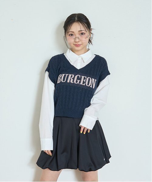 【新品未使用】LOVE JOLIE　ラブジョリエ　編みニットベスト　レイヤード LOVETOXIC ベスト レイヤードニット キッズ 子供服 女の子 : ZOZOTOWN