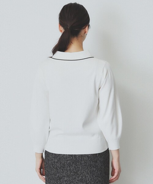 index（インデックス） ニット セーター ロールカラーボウタイニット