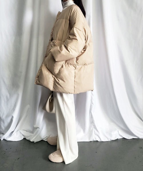 「me+em select」 ダウンジャケット FREE アイボリー レディース_画像4