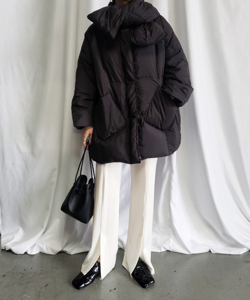 「me+em select」 ダウンジャケット FREE アイボリー レディース_画像6