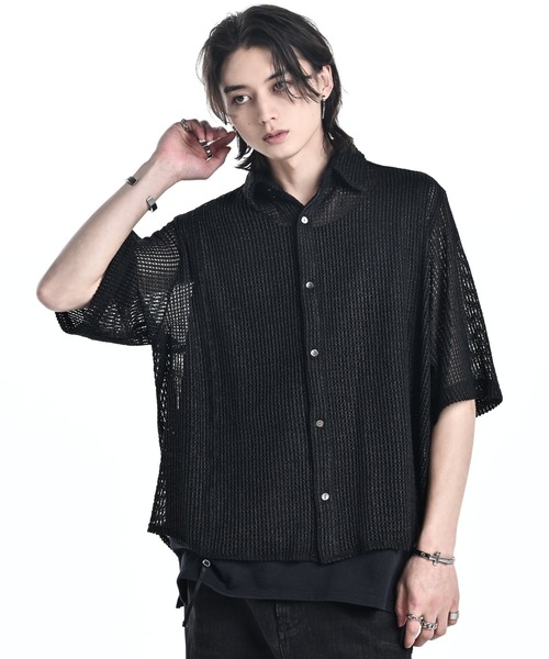 sly LOOSE LACE シャツ 黒 SLY | LOOSE LACE シャツ (シャツ・ブラウス ) |SHEL'TTER WEBSTORE