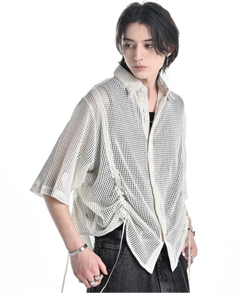 シャツ loose silhouette lace/sheer shirt / ルーズシルエットレース/シアーシャツ メンズ レディースの画像