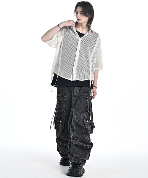 シャツ loose silhouette lace/sheer shirt / ルーズシルエットレース/シアーシャツ メンズ レディースの画像