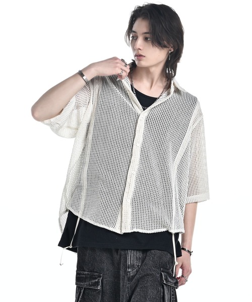 シャツ loose silhouette lace/sheer shirt / ルーズシルエットレース/シアーシャツ メンズ レディースの画像