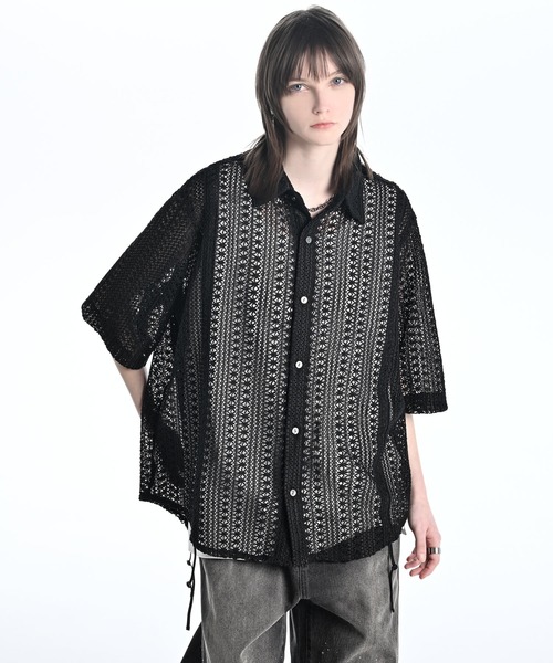 シャツ loose silhouette lace/sheer shirt / ルーズシルエットレース/シアーシャツ メンズ レディースの画像