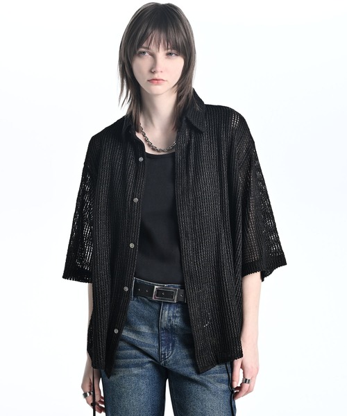 シャツ loose silhouette lace/sheer shirt / ルーズシルエットレース/シアーシャツ メンズ レディースの画像