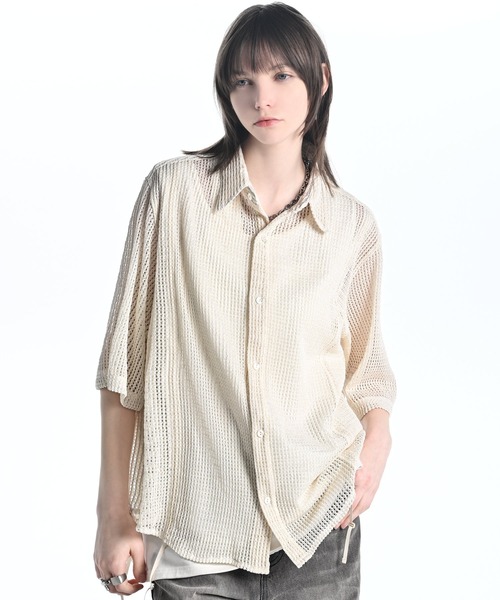 シャツ loose silhouette lace/sheer shirt / ルーズシルエットレース/シアーシャツ メンズ レディースの画像