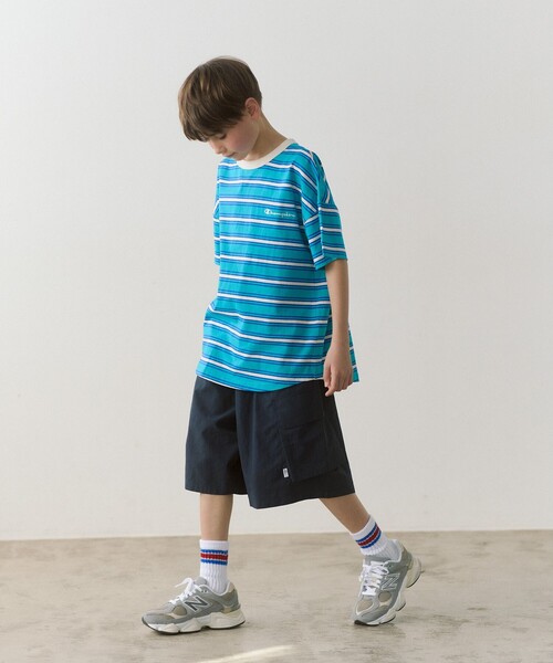 tシャツ 「Champion」ボーダー ショートスリーブ Tシャツ / キッズ  140cm-160cm キッズ 子供服 男の子 女の子 | Champion | 04