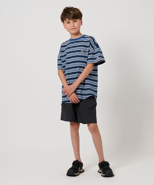 tシャツ 「Champion」ボーダー ショートスリーブ Tシャツ / キッズ  140cm-160cm キッズ 子供服 男の子 女の子 | Champion | 07