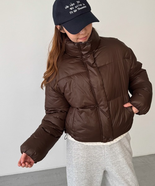 「CANAL JEAN」 中綿ブルゾン ONE SIZE ブラウン レディース