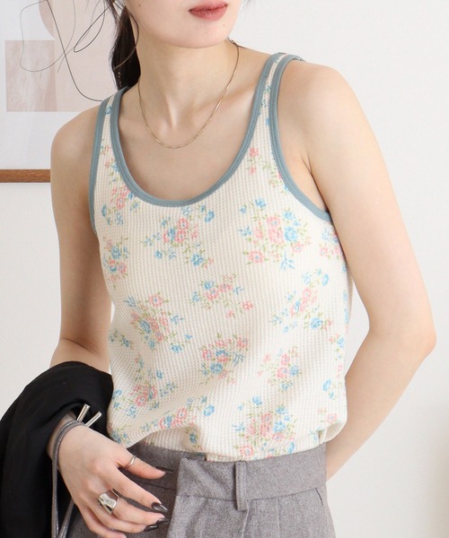 JEMORGAN（ジェーイーモーガン） タンクトップ ノースリーブ ワッフル
