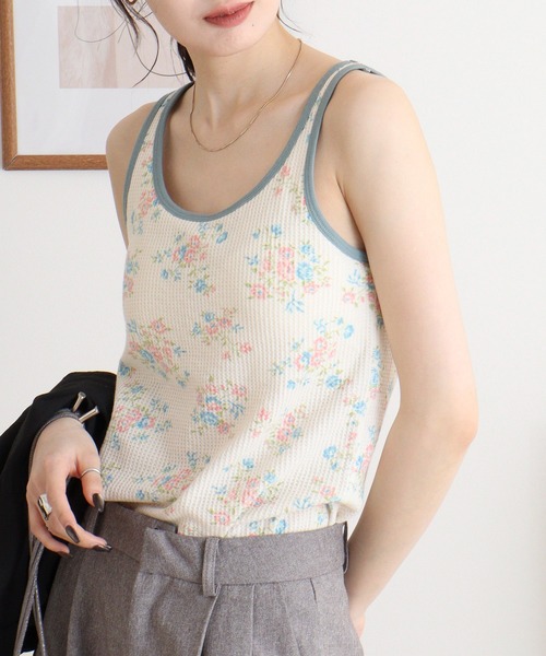 JEMORGAN（ジェーイーモーガン） タンクトップ ノースリーブ ワッフル