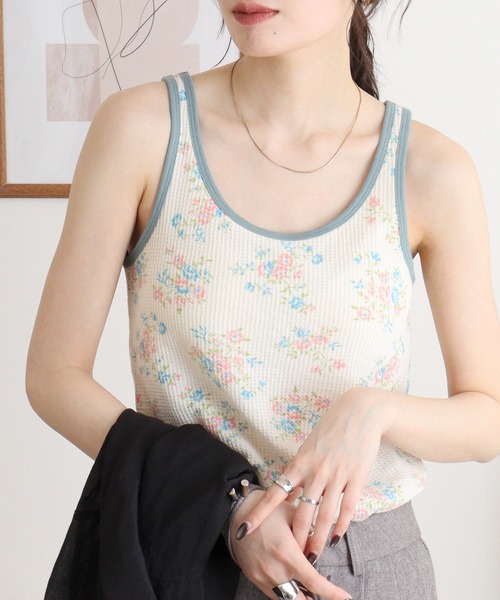 JEMORGAN（ジェーイーモーガン） タンクトップ ノースリーブ ワッフル