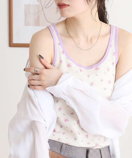 JEMORGAN（ジェーイーモーガン） タンクトップ ノースリーブ ワッフル