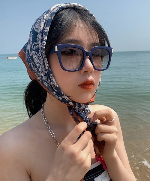 c.u.l スカーフ バンダナ ヴィンテージライク 正方形 大判スカーフ