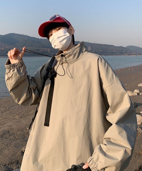 ナイロンプルオーバージャケット CERCA ナイロンジャケット 「NOWLE」スタンドネック プルオーバー