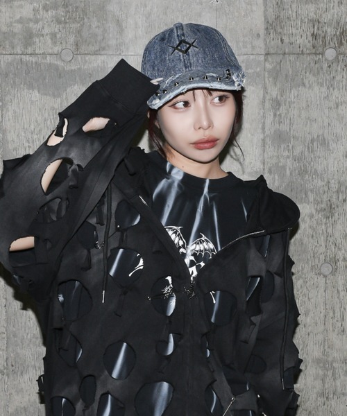REFLEM キャップ 帽子 「REFLEM/レフレム」ダメージデニムCAP