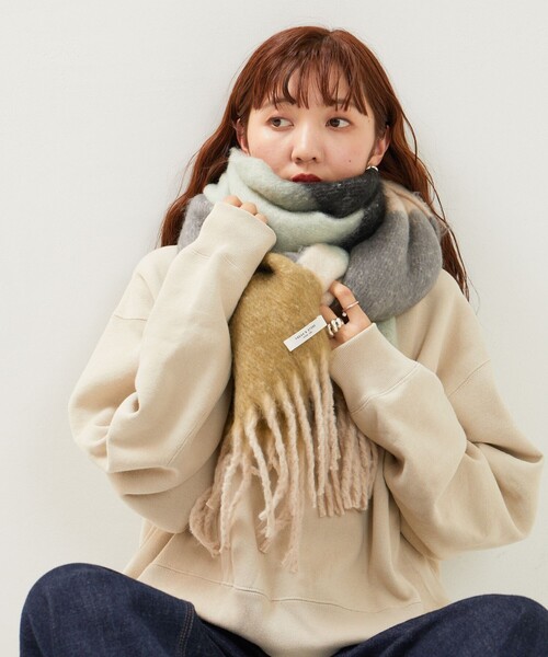 FREAK'S STORE（フリークスストア） マフラー ONE SIZE ブルーグリーン