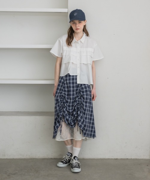 lace layered skirt レース重ねスカート
