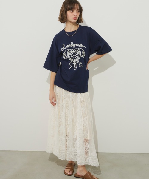 tシャツ コード刺繍ワンニャンTEE レディース Unitage tシャツ コード刺繍ワンニャンTEE レディース