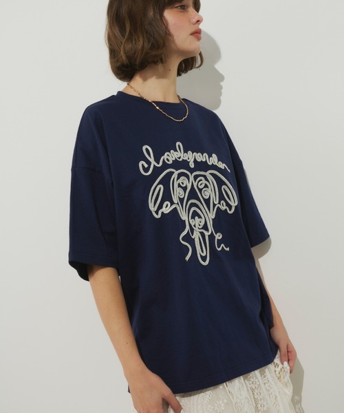 tシャツ コード刺繍ワンニャンTEE レディース Unitage tシャツ コード刺繍ワンニャンTEE レディース