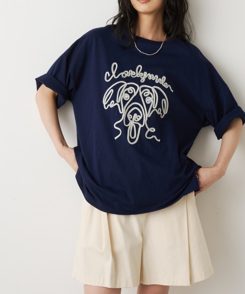 Unitage（ユニテージ） tシャツ 半袖 コード刺繍ワンニャンTEE