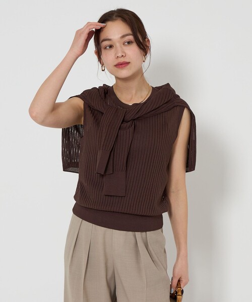 TAN◆ニット・セーター(薄手)/FREE/レーヨン/CML/TN21SS003 セール】knit tank（ニット/セーター）｜LAATO（ラート）の