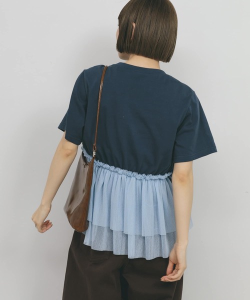 【値下げ】新品未使用★KBF★フリルドッキングTEE KBF（ケイビーエフ）の「フリルドッキングTEE（Tシャツ