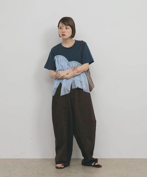 KBF tシャツ アシメフリルドッキングTEE レディース : ZOZOTOWN