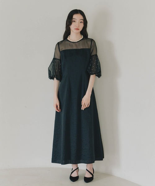 kaeneドレス kaene公式オンラインストア シャンブレーAラインドレス / 100768