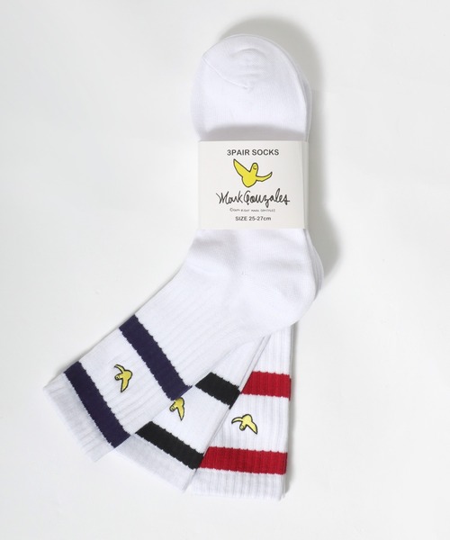 Mark Gonzales（マークゴンザレス） 靴下 3足セット ラインソックス