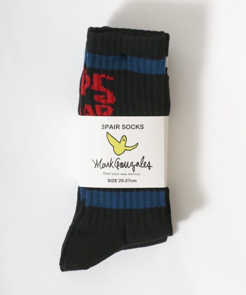 Mark Gonzales（マークゴンザレス） 靴下 3足セット ラインソックス