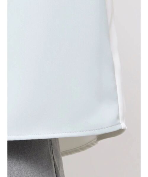 TONAL ブラウス シャツ バイカラーサテンスキッパーブラウス