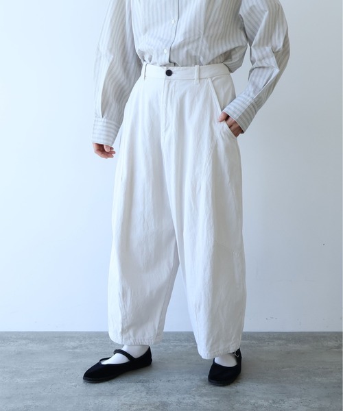 yuni パンツ 強撚コットン近江晒コクーンパンツ レディース