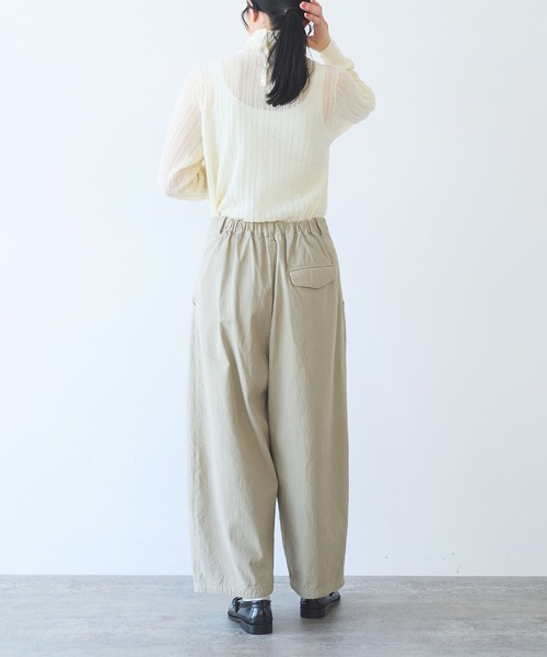 yuni Mアイボリー　讃岐コール　コクーンパンツ　1701PT002242 yuni（ユニ ）の「讃岐コール コクーンパンツ 1701PT002242