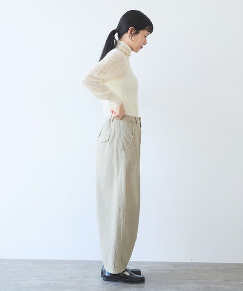 yuni パンツ 強撚コットン近江晒コクーンパンツ レディース
