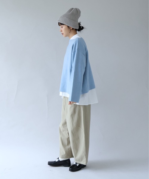 yuni パンツ 強撚コットン近江晒コクーンパンツ レディース : ZOZOTOWN