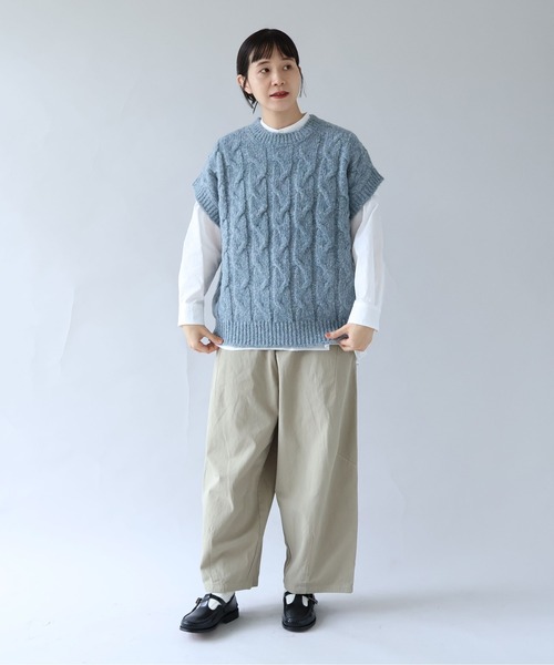 yuni パンツ 強撚コットン近江晒コクーンパンツ レディース : ZOZOTOWN