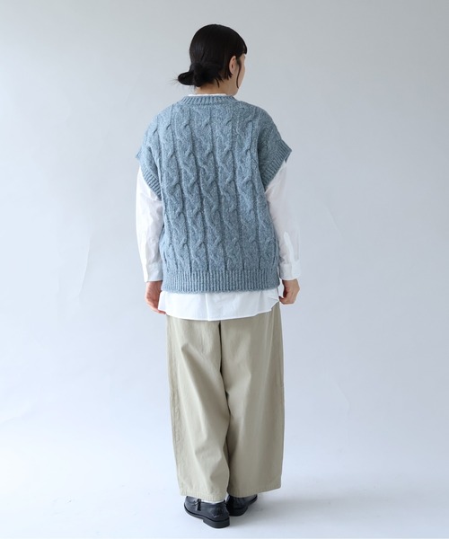 yuni パンツ 強撚コットン近江晒コクーンパンツ レディース : ZOZOTOWN