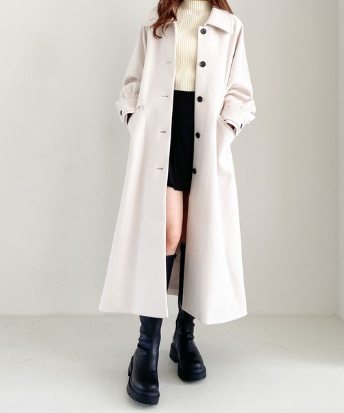 「Heather」 ステンカラーコート S アイボリー レディース_画像5