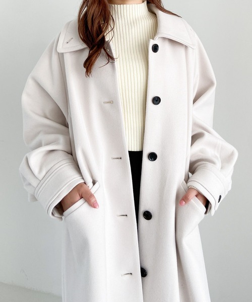 「Heather」 ステンカラーコート S アイボリー レディース_画像9