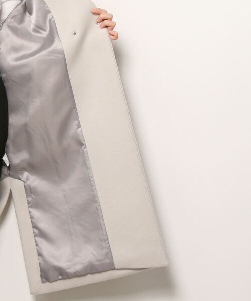 「green label relaxing」 ノーカラーコート X-SMALL オフホワイト レディース_画像4