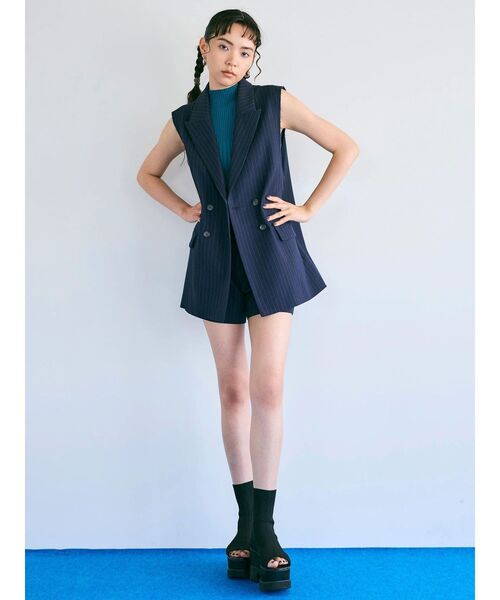 MURUA（ムルーア） パンツ 「セットアップ対応」ダブルタックショート