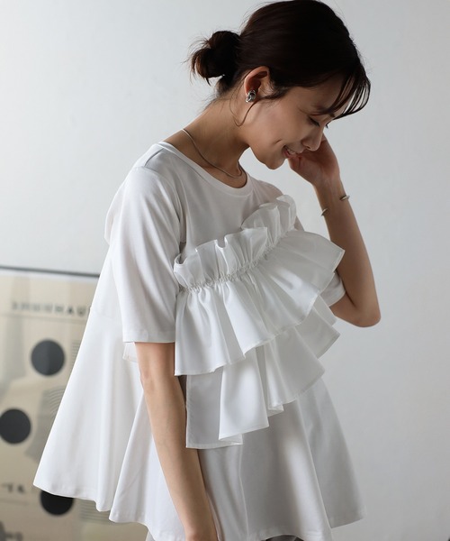 美品激レアh.NAOTOフリルビスチェ風カットソー半袖シャツゴスロリミサミサ原宿 Amazon | [ZYOOFOV] Tシャツ トップス レディース ラウンド襟