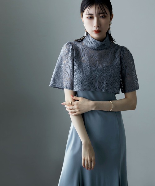 etoll. ワンピース etoll. ドレス 3wayシフォンボレロ＆レースキャミドレス 結婚式