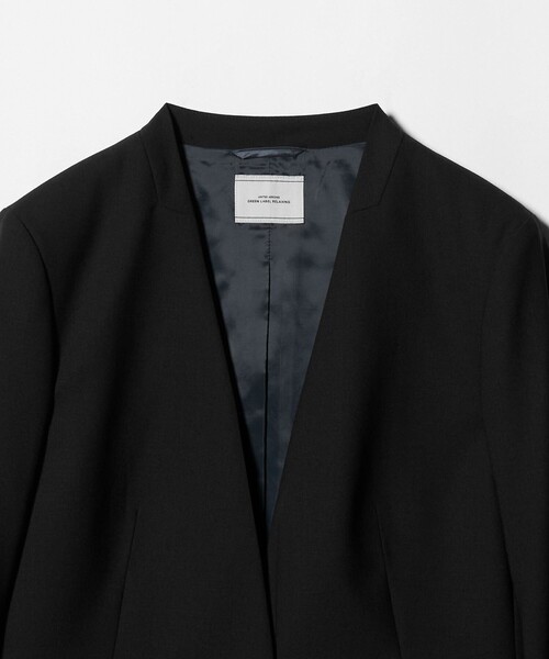 新品green label relaxing ノーカラーニットジャケット green label relaxing ジャケット ノーカラージャケット