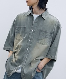 シャツ 「UNISEX」Filluminate／ステッチデニム半袖シャツ メンズ レディース｜ZOZOTOWN Yahoo!店