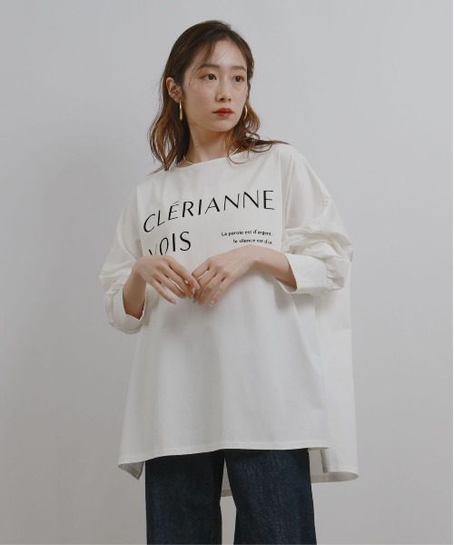tシャツ ボックスシルエットオーバーサイズビックロゴロンT レディース